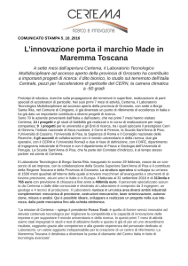 L`innovazione porta il marchio Made in Maremma Toscana