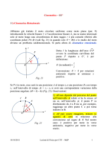 Cinematica rotazionale e moto armonico