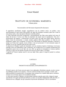 Ernest Mandel TRATTATO DI ECONOMIA MARXISTA