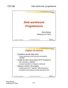 Data warehouse Progettazione - DataBase and Data Mining Group