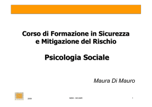 Psicologia Sociale SICUMR.3 - Dipartimento di Sociologia e Ricerca
