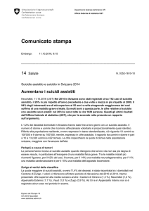 Suicidio assistito e suicidio in Svizzera 2014 (PDF, 4 Pages, 189 kB)