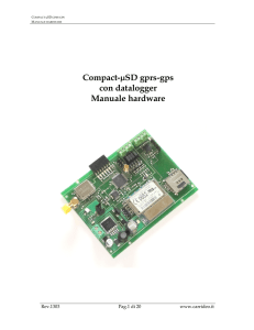 Compact- SD gprs-gps con datalogger Manuale hardware