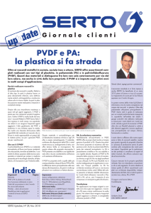 PVDF e PA: la plastica si fa strada Indice