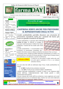 l`aspirina serve anche per prevenire il ripresentarsi degli ictus