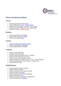 Elenco dei distretti italiani