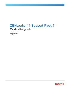 Guida all`upgrade di ZENworks 11 SP4