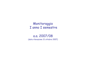 Monitoraggio I anno I semestre aa 2007/08