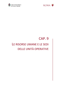 le risorse umane e le sedi delle unità operative