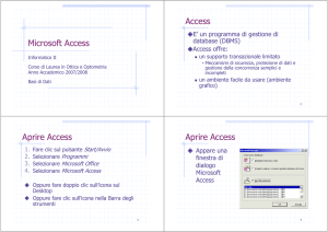 Microsoft Access Access Aprire Access Aprire Access