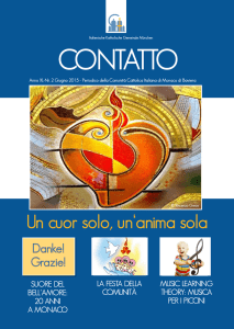 Un cuor solo, un`anima sola - Comunita´ Cattolica Italiana Monaco