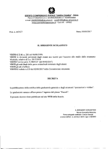 Decreto rettifica graduatoria strumenti percussioni e violino A.S.