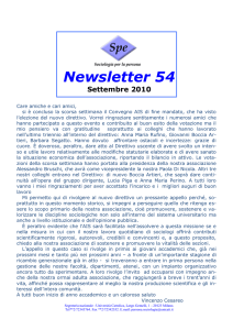 N. 54 (settembre 2010) - Sociologia per la persona