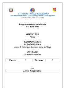 Classe 5 Sezione L Liceo linguistico