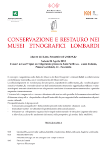 conservazione e restauro nei musei etnografici lombardi