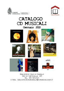 Catalogo cd_gen 2010 - Biblioteca digitale