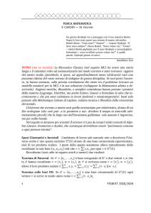 FISICA MATEMATICA F. CARDIN