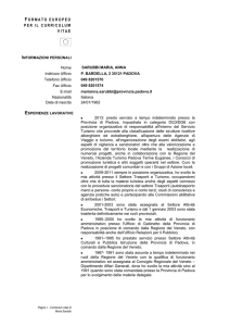 formato europeo per il curriculum vitae