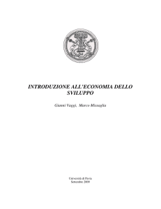 INTRODUZIONE ALL`ECONOMIA DELLO SVILUPPO