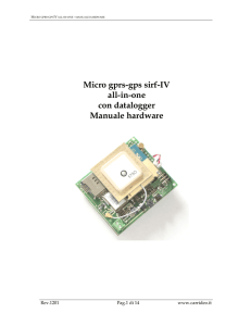 Micro gprs-gps sirf-IV all-in-one con datalogger Manuale