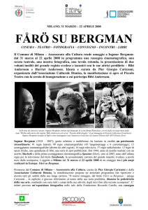 Comunicato stampa Bergman 26.03.08