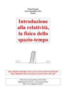 Introduzione alla relatività, la fisica dello spazio