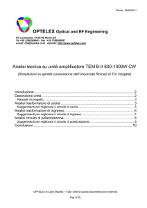 Analisi tecnica su unità amplificatore TEM B-II 800