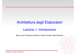 Architettura degli Elaboratori