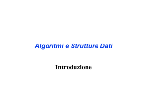Algoritmi e Strutture Dati Introduzione