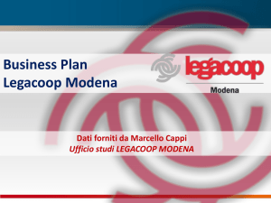 Il Business Plan (a cura di Legacoop Modena)