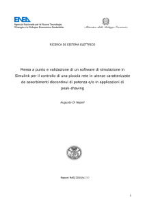 Messa a punto e validazione di un software di simulazione in