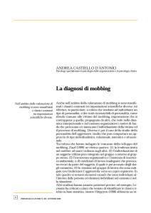 La diagnosi di mobbing - Prof. Andrea Castiello D`Antonio
