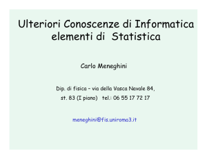 Ulteriori Conoscenze di Informatica elementi di Statistica