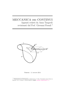 Meccanica dei Continui - DMA - Università degli Studi di Firenze