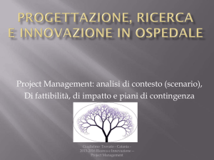 Project Management: analisi di contesto (scenario), Di fattibilità, di