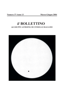 Bollettino GACB n. 37 - Gruppo Astrofili Cinisello Balsamo