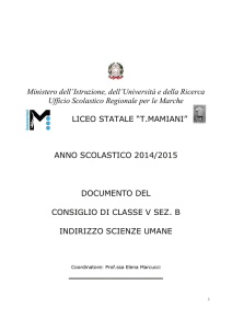 5B Scienze Umane - Liceo "Mamiani" – Pesaro