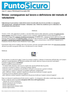 Stress: conseguenze sul lavoro e definizione del