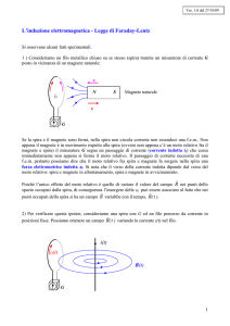 L`induzione elettromagnetica - Legge di Faraday
