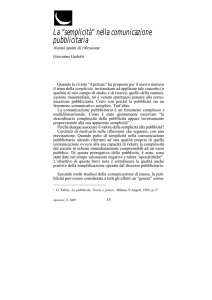 La “semplicità” nella comunicazione pubblicitaria