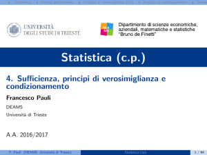 Statistiche sufficienti e principi dell`inferenza statistica File