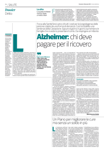 Alzheimer: chi deve pagare per il ricovero