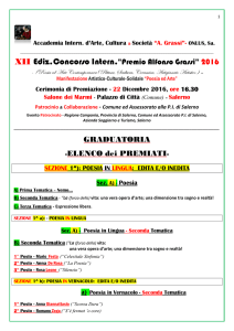 Graduatoria Premio Grassi 2016