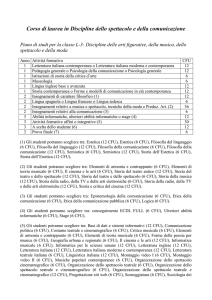 Corso di laurea in Discipline dello spettacolo e della comunicazione