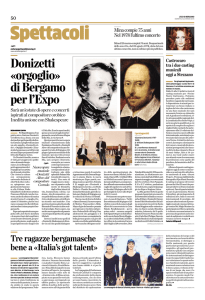 Donizetti «orgoglio» di Bergamo per l`Expo