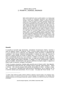 2. poverta`, disagio, degrado - Urbanistica, politica, società