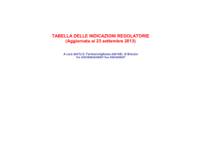 TABELLA regolatoria aggiornata al 23 sesttembre 2013
