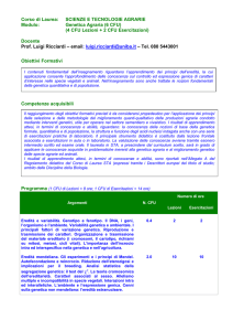 Genetica Agraria (6 CFU)