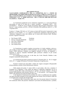 relazione finale della commissione giudicatrice della valutazione