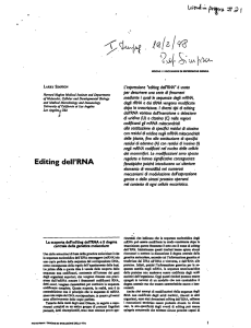 Editing dell`RNA